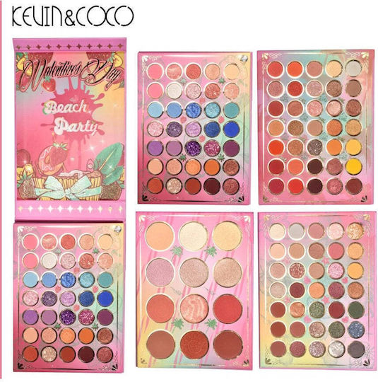 Kevinandcoco Eyeshadow Palette 117 Colors 4 Layers Rotating Includes Highlighter Blush Rectangular 112g 20.8 X 15.5 X 2.1 Cm Multicolor