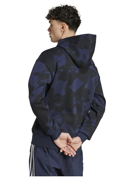 Adidas Future Icons Badge Sport Men's Sweatshirt with Hood and Pockets Navy Blue