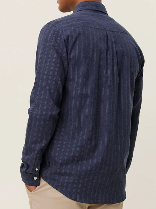Les Deux Bumbac Cămașă Dark Navy/ivory Les Deux Bumbac Cămașă Dark Navy/ivory