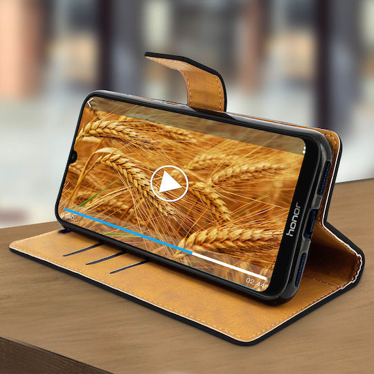Carcasă Slim Flip Book Stand Portofel Honor 8a Huawei Y6 2019 Negru