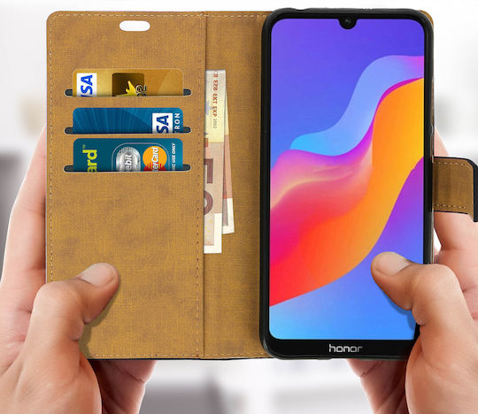 Carcasă Slim Flip Book Stand Portofel Honor 8a Huawei Y6 2019 Negru
