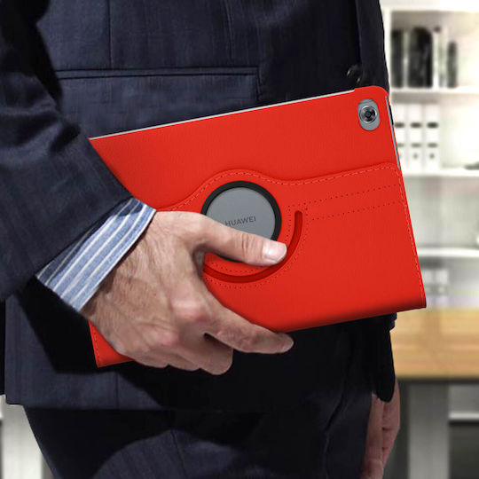 Avizar Flip Cover Rotierende Rote Huawei MediaPad M5 Lite