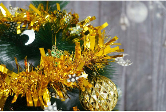 Weihnachtliche Girlande Plastik Gold 200x9cm 1Stück