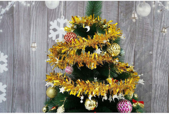 Weihnachtliche Girlande Plastik Gold 200x9cm 1Stück