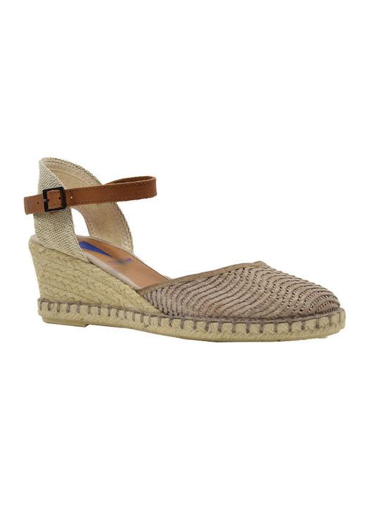 Verbenas Malena Women's Platform Espadrilles Beige