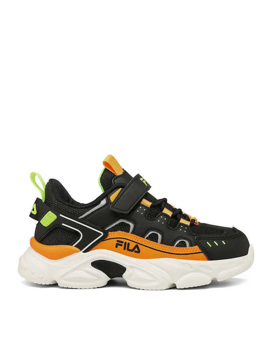 Memory Spinel 3 V Παιδικά Sneakers Ανατομικά με Σκρατς Μαύρα
