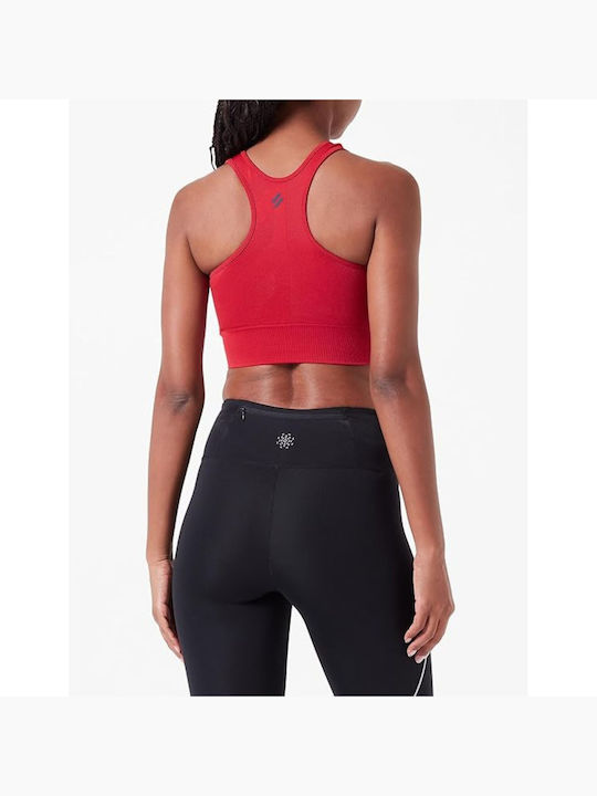 Superdry Mid Impact Women's Sports Bra without Padding Red