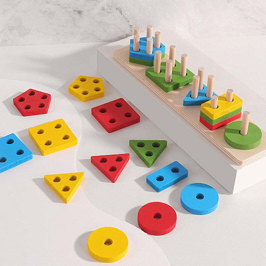Shape Sorting Toy made of Wood for 36++ Months (Various Designs/Assortments of Designs) 1pc
