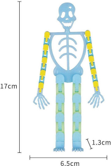 Phone Holder Adult Decompression Toy Halloween Skeleton Style Blue 17 Cm Length