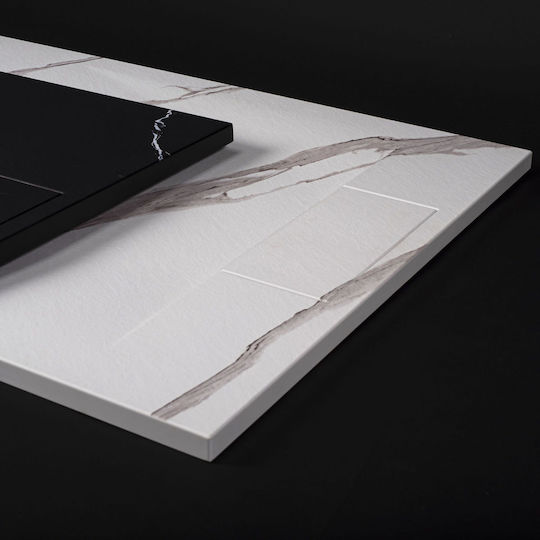 Rea Ορθογώνια Κεραμική Ντουζιέρα 90x120cm Λευκή