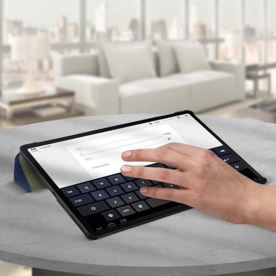 Avizar Flip Cover με Πληκτρολόγιο Μπλε (Samsung Galaxy Tab S7 FE)