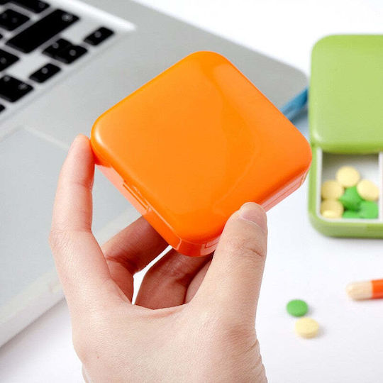 Täglich Pillendose in Orange Farbe 2Stück