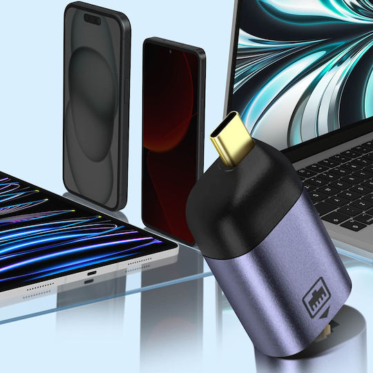 Avizar ADA-SHORT-C2RJ USB-C Адаптер за Мрежа с Проводниково Свързване Ethernet