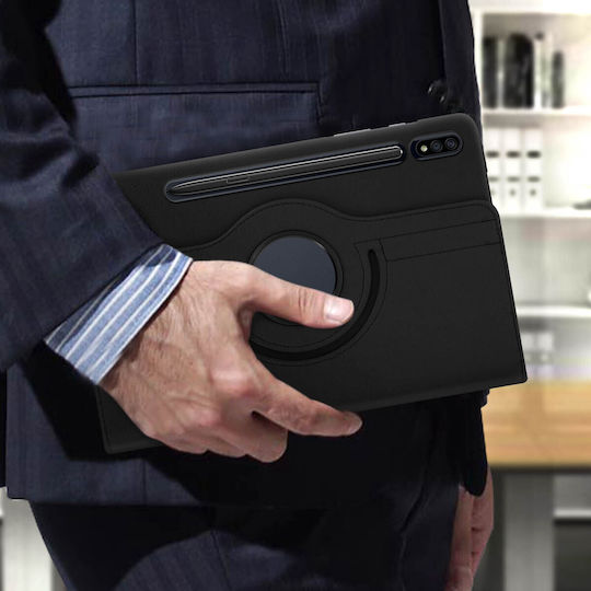 Avizar Flip Cover Περιστρεφόμενη Μαύρη (Samsung Tab S7 Plus 12.4)