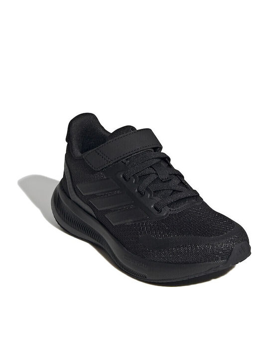 Runfalcon 5 EL C Αθλητικά Παιδικά Παπούτσια Running με Σκρατς Μαύρα