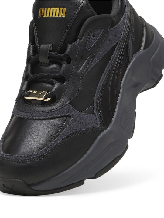 Cassia Lux Damen Chunky Sneakers Schwarz