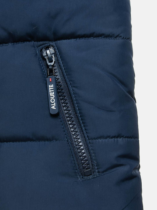 Παιδικό Casual Μπουφάν με Επένδυση & Κουκούλα Navy Μπλε