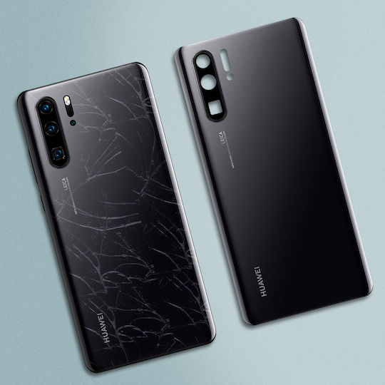 Clappio Καπάκι Μπαταρίας Μαύρο για Huawei P30 Pro