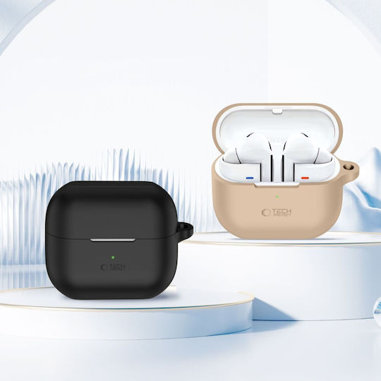 Tech-Protect Silicone Hook Θήκη Σιλικόνης με Γάντζο Caffe Latte για Samsung Galaxy Buds 3 / 3 FE / 3 Pro