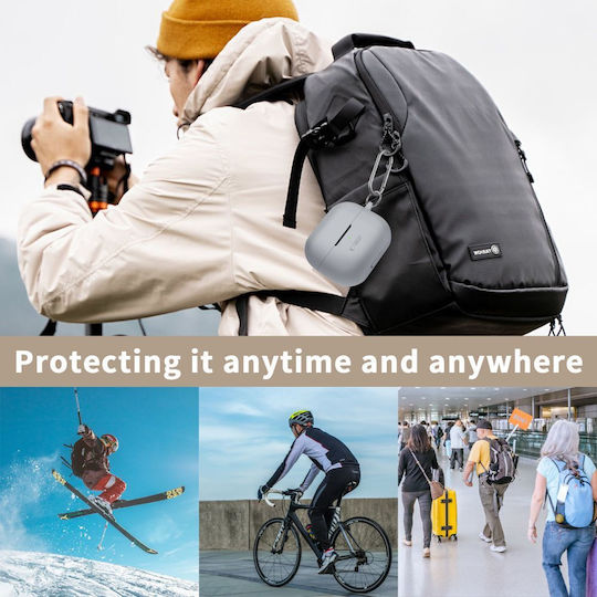 Tech-Protect Silicone Hook Θήκη Σιλικόνης με Γάντζο Caffe Latte για Samsung Galaxy Buds 3 / 3 FE / 3 Pro