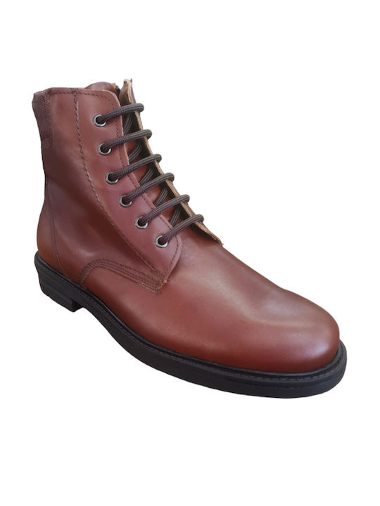 Antonio Shoes Men's Leather Boots Brown