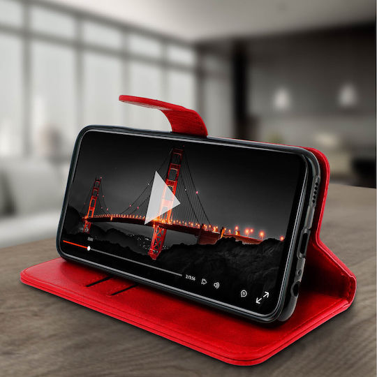 Флип калъф портфейл магнитна стойка Huawei P Smart Z Y9 Prime 2019 червен