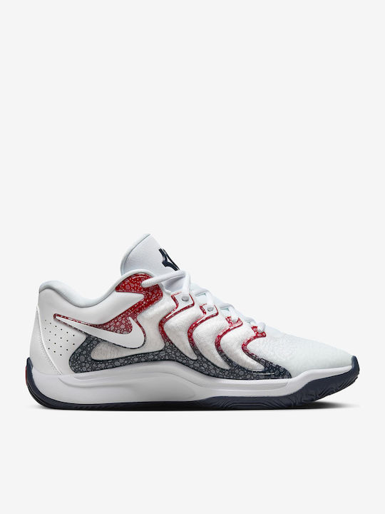 KD17 Χαμηλά Μπασκετικά Παπούτσια White / Obsidian / University Red