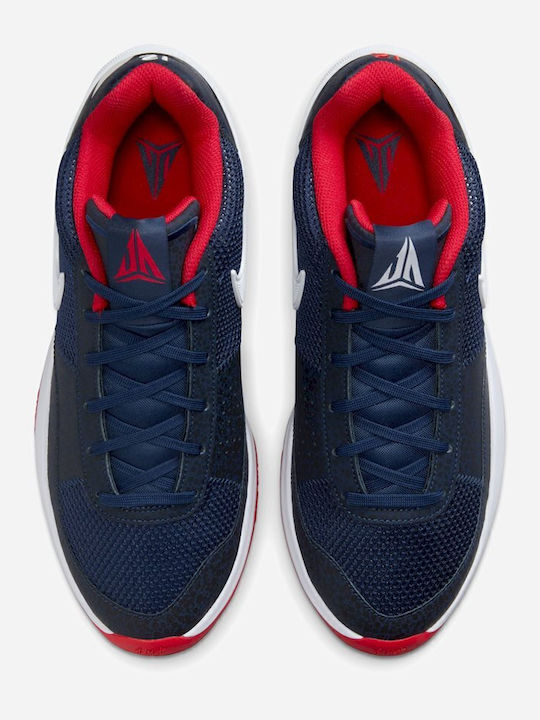Ja 1 Low Basketball Shoes Midnight Navy / White / University Red