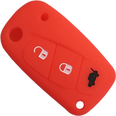 Car Key Cover Case made of with 3 Buttons for Fiat in Blue Color