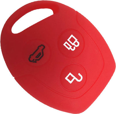 Car Key Cover Case made of with 3 Buttons for Ford in Blue Color