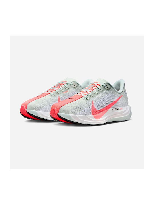 Pegasus Plus Γυναικεία Αθλητικά Παπούτσια Running Barely Grey / Λευκό / Μαύρο / Hot Punch