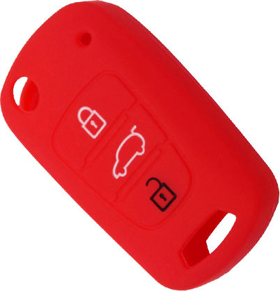 Car Key Cover Case made of with 3 Buttons for Hyundai in Black Color
