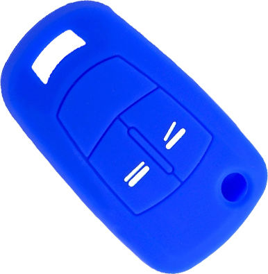 Car Key Cover Case made of with 2 Buttons for Opel in Black Color