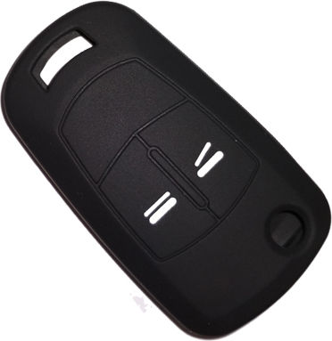 Car Key Cover Case made of with 2 Buttons for Opel in Red Color