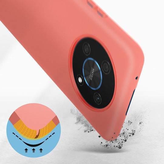 Калъф за Honor Magic 4 Lite Силиконов Полутвърд Мек на допир Тънък Розов