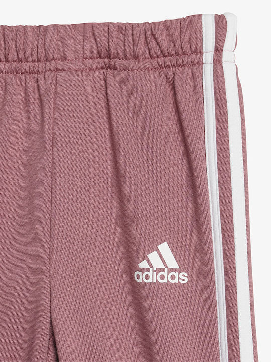 Παιδικό Σετ Φόρμας Ροζ 3τμχ Essentials 3-stripes