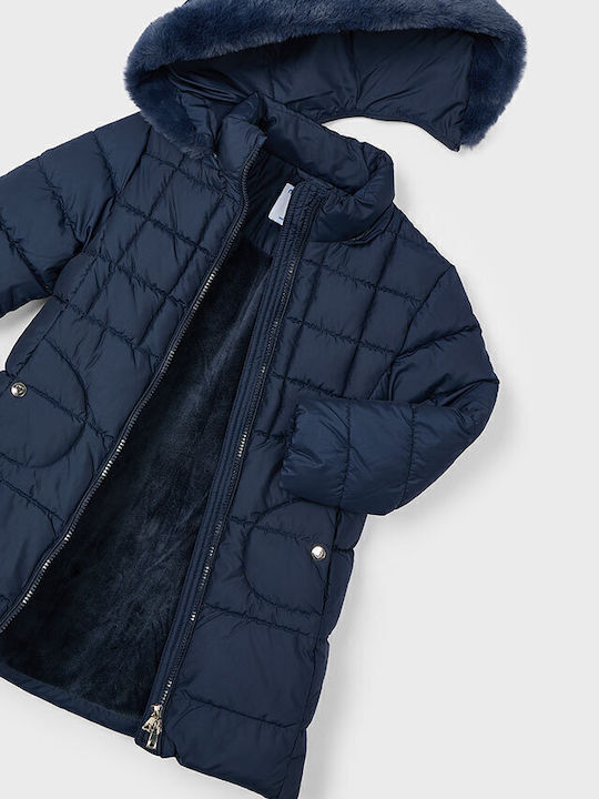 Kids' Casual Jacket Long with Hood Blue