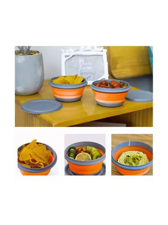 Ruhhy Silicone Lunch Box Gray 19x19cm 3pcs