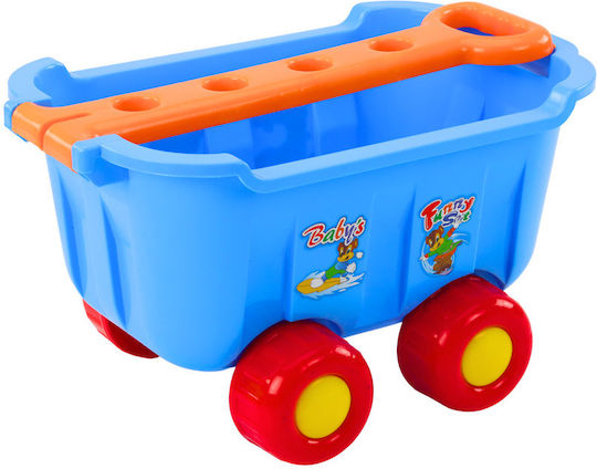 Sand Toys Blue Trolley Rake Spatula Boat 8 El