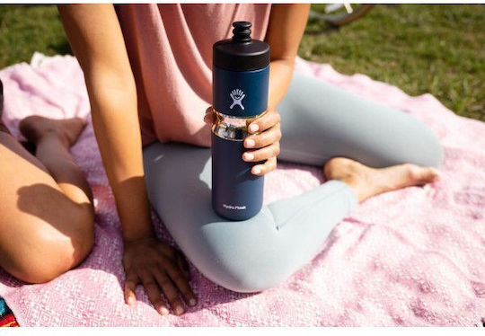 Hydro Flask Hydro Flask Wide Mouth Thermos Bottle Stainless Steel BPA Free 600ml Blue