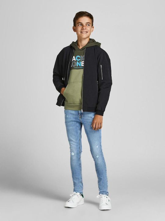 Kids Sweatshirt with Hood and Pockets Green