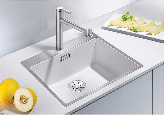 Blanco Subline 500-if/a Silgranit Ένθετος Νεροχύτης Inox Μ54.3xΠ51cm Γκρι
