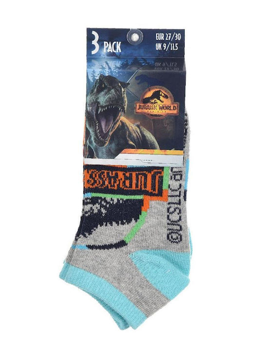 Superheroes Kids' Ankle Socks JURASSIC WORLD PACK1 3 Pairs