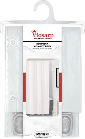 Viosarp Peva Κουρτίνα Μπάνιου 180x180cm Μονοχρωμη