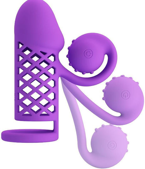 Boss Of Toys Удължение на пениса с вибрация лилаво