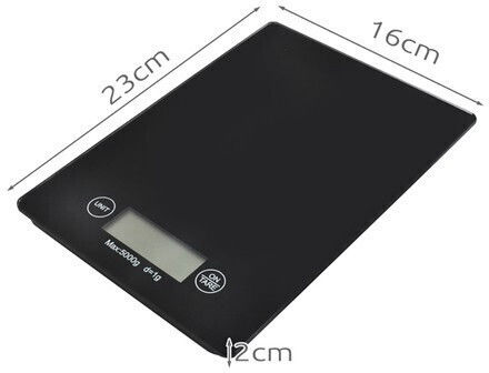 Ruhhy Digitale Küchenwaage bis 5kg Schwarze
