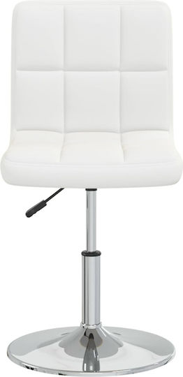 Barhocker mit Rückenlehne und verstellbarer Höhe Weiß 40 x 43 x 71–85,5 cm