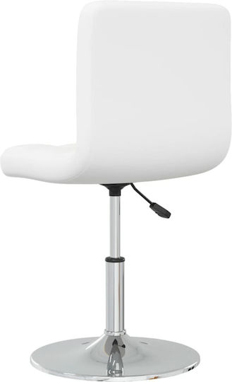 Barhocker mit Rückenlehne und verstellbarer Höhe Weiß 40 x 43 x 71–85,5 cm