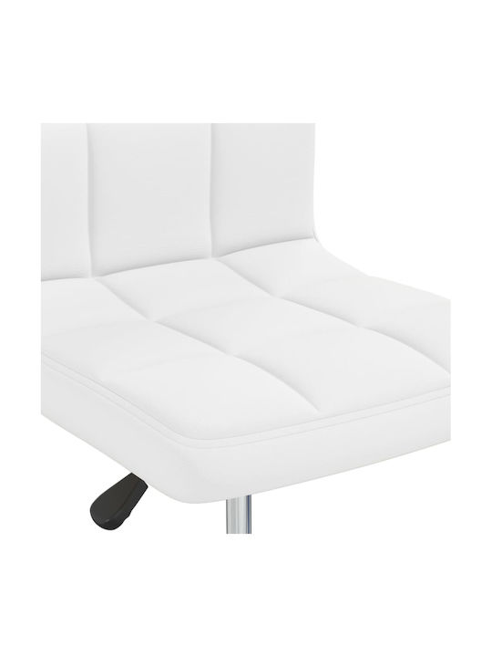 Stool Bar with Adjustable Height White 40x43x71-85.5cm