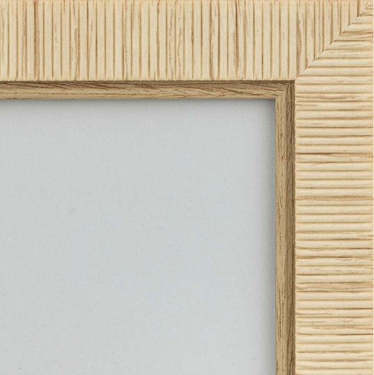 A-s Thea Wall-Mounted Wooden Photo Frame With Beige Frame